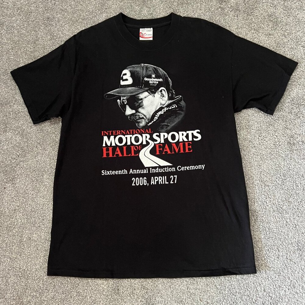 vintage NASCAR racing shirt mens large black chase authentics dale Earnhardt y2k